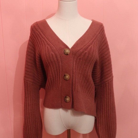 Dynamite Cozy Knit Button-Up Sweater - Picture 2 of 5